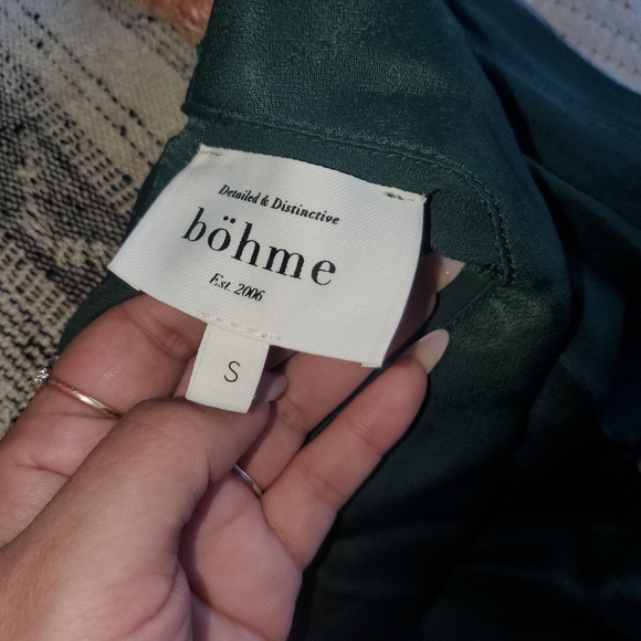 BOHME TOP BLOUSE SIZE SMALL FORREST GREEN - Picture 2 of 2